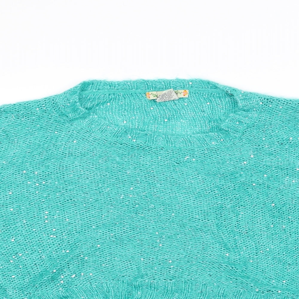 live change Womens Blue  Knit Pullover Jumper Size L