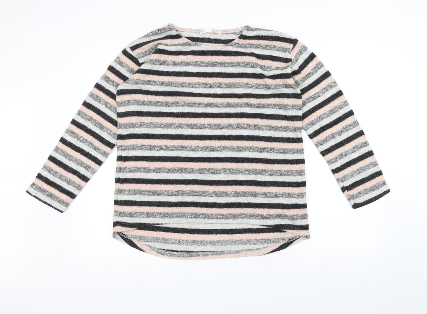 Sfera Womens Pink Striped  Pullover Jumper Size M