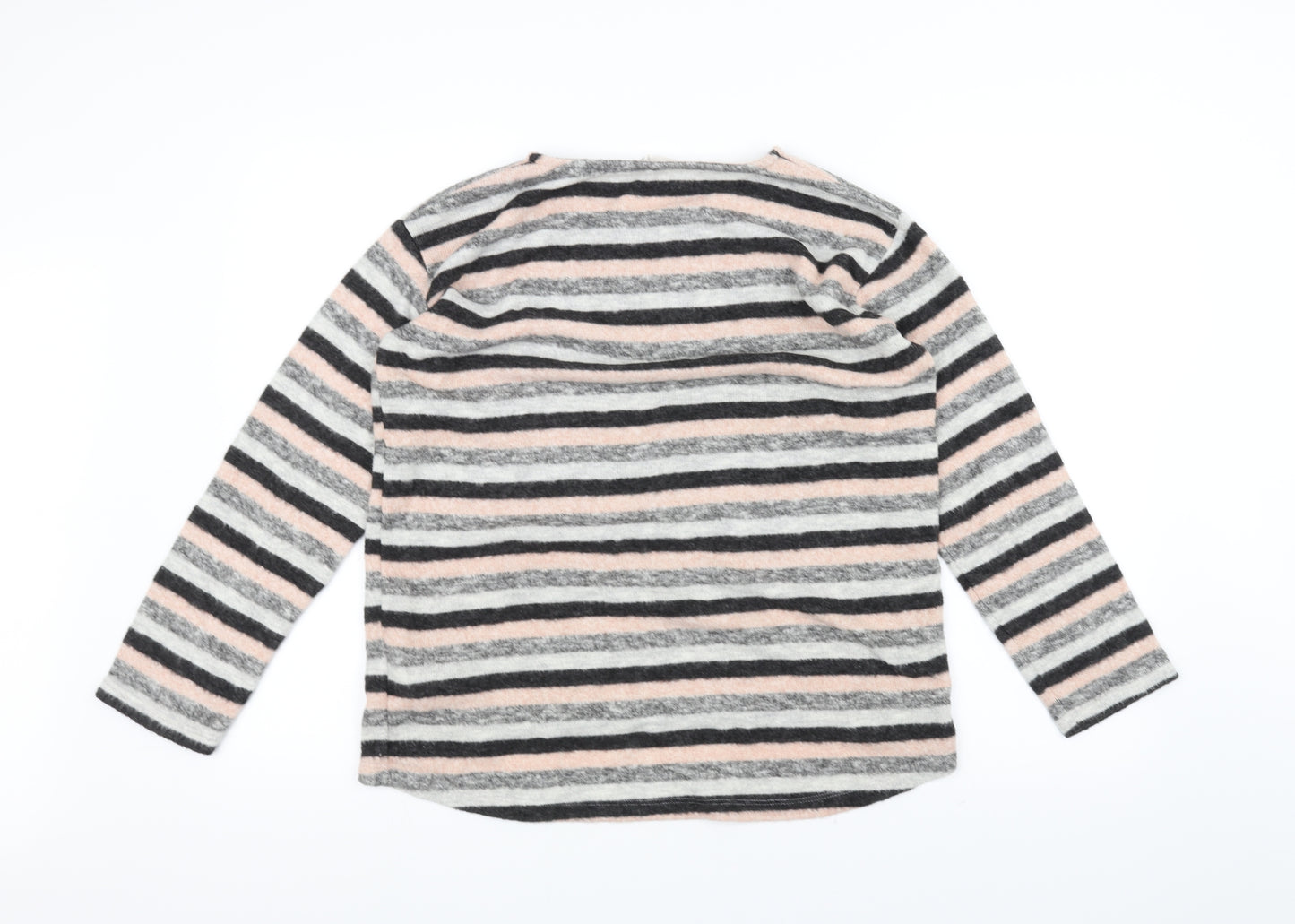 Sfera Womens Pink Striped  Pullover Jumper Size M