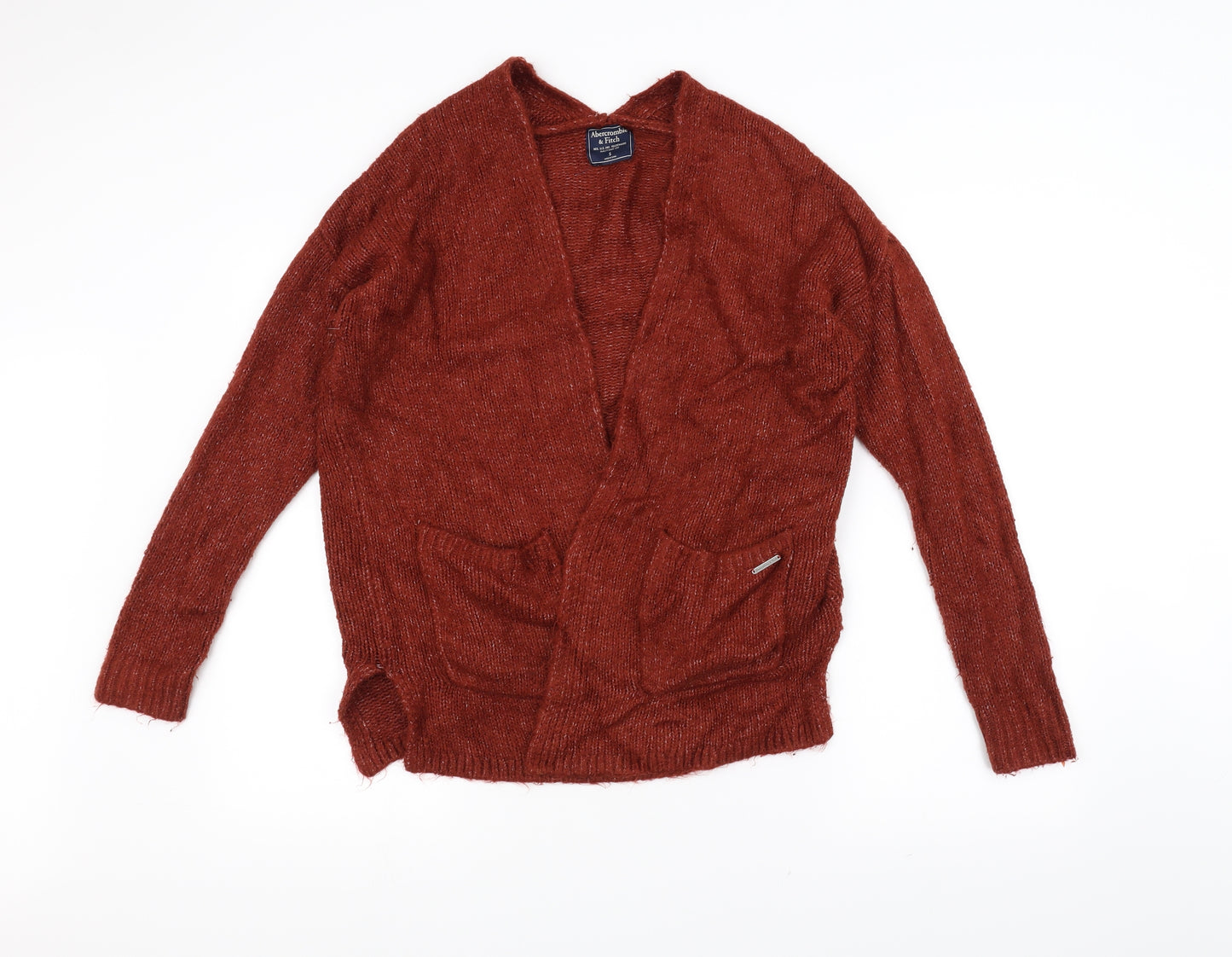 Abercrombie & Fitch Womens Orange  Knit Jacket Coatigan Size S