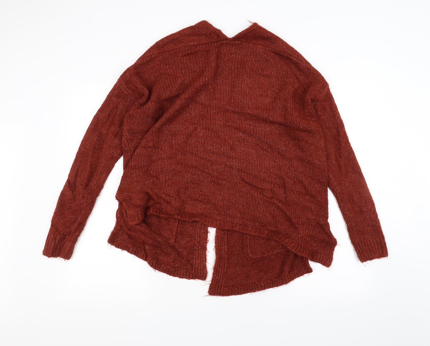 Abercrombie & Fitch Womens Orange  Knit Jacket Coatigan Size S