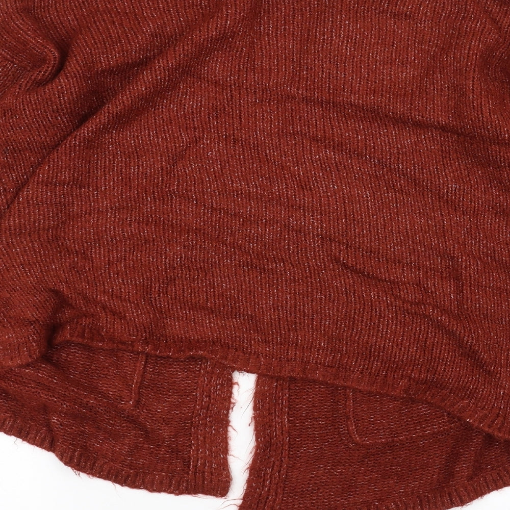Abercrombie & Fitch Womens Orange  Knit Jacket Coatigan Size S