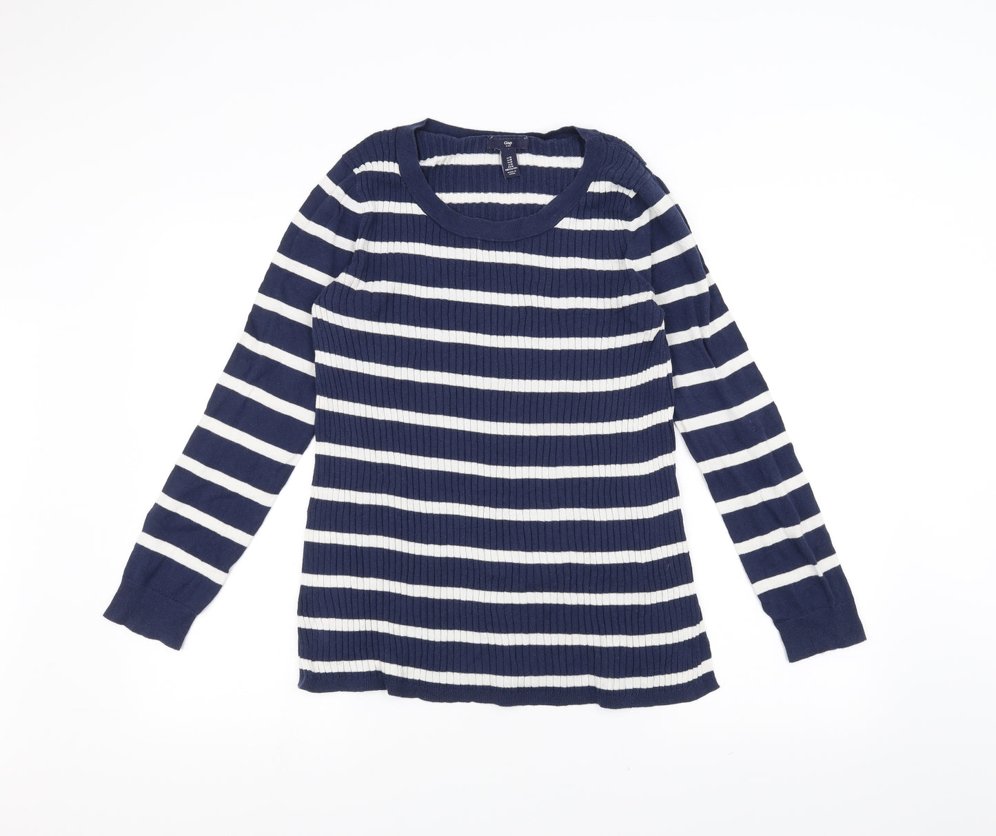 Gap Mens Blue Striped  Pullover Jumper Size M