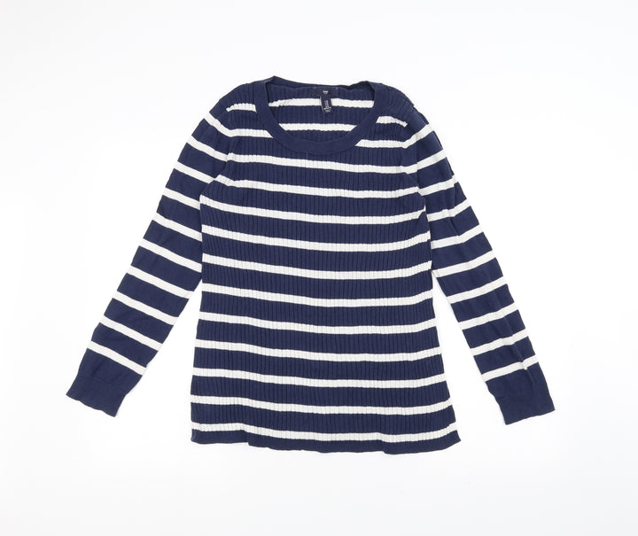 Gap Mens Blue Striped Pullover Jumper Size M