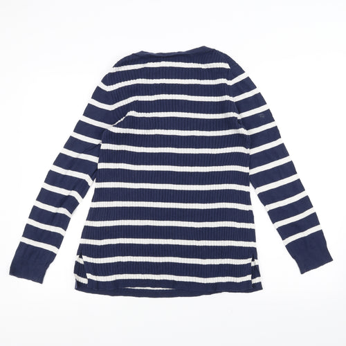 Gap Mens Blue Striped  Pullover Jumper Size M