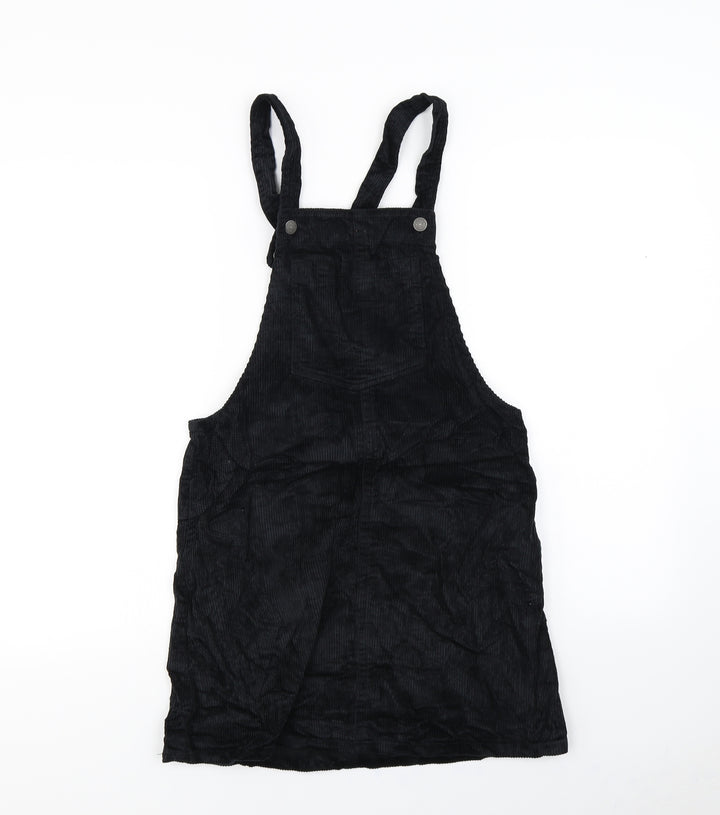 Mademoiselle Womens Black Pinafore/Dungaree Dress Size 8
