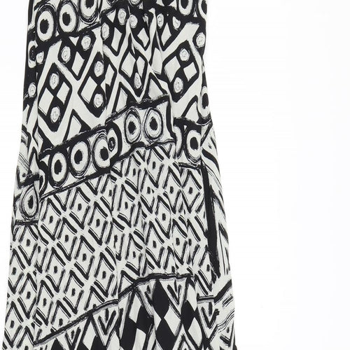 COTTON CLUB Womens White Geometric  Maxi  Size 8
