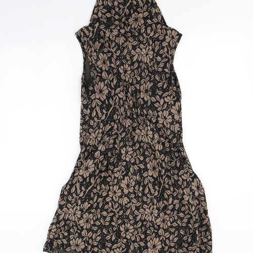 Apricot Womens Black Floral  Jumper Dress  Size 8