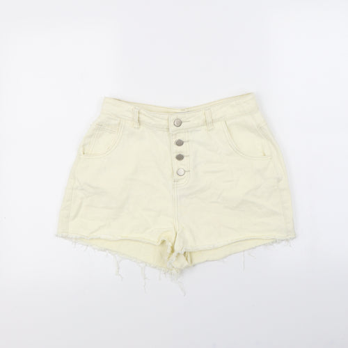 In the Style Womens Ivory   Cut-Off Shorts Size 8