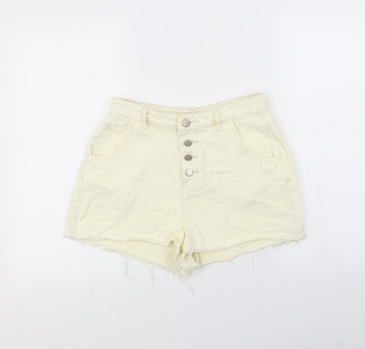 In the Style Womens Ivory Cut-Off Shorts Size 8