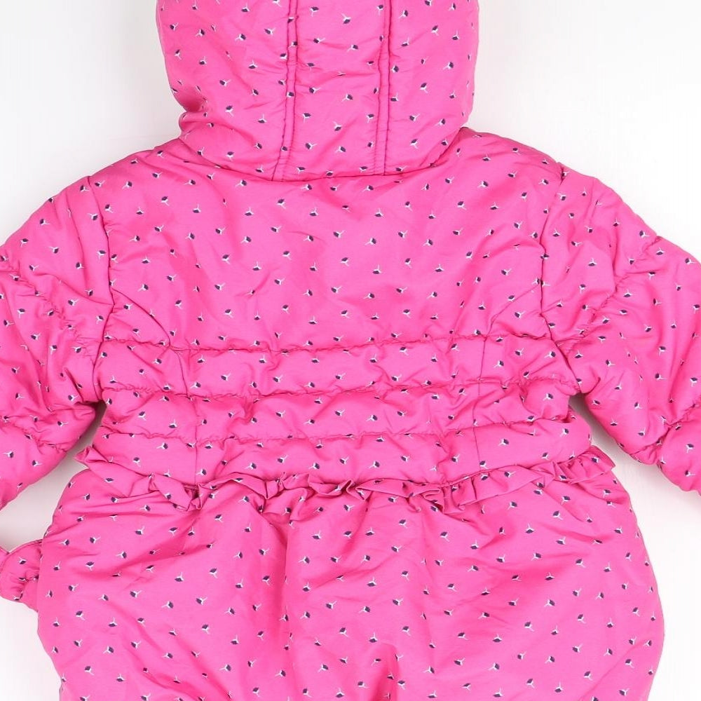George Girls Pink Spotted  Rain Coat Coat Size 4 Years  - peppa pig