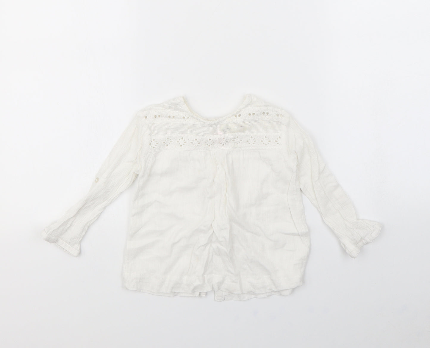 Zara Girls White   Basic Blouse Size 2 Years