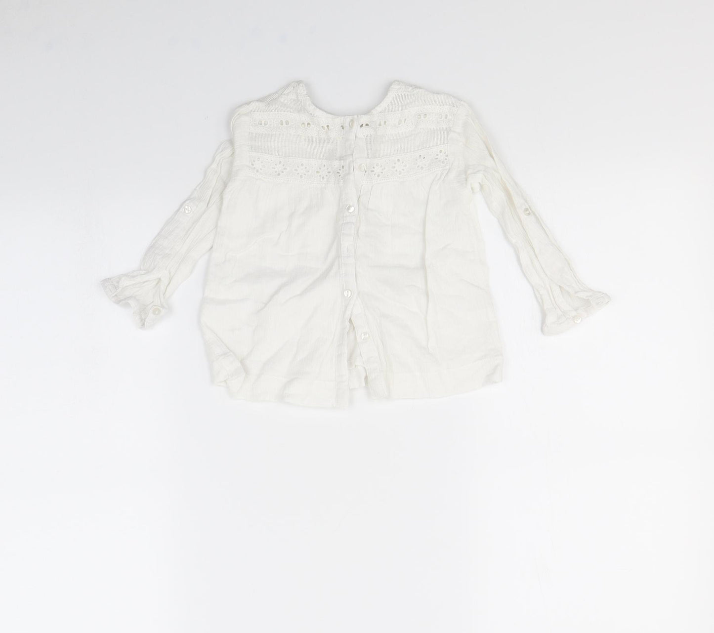 Zara Girls White   Basic Blouse Size 2 Years