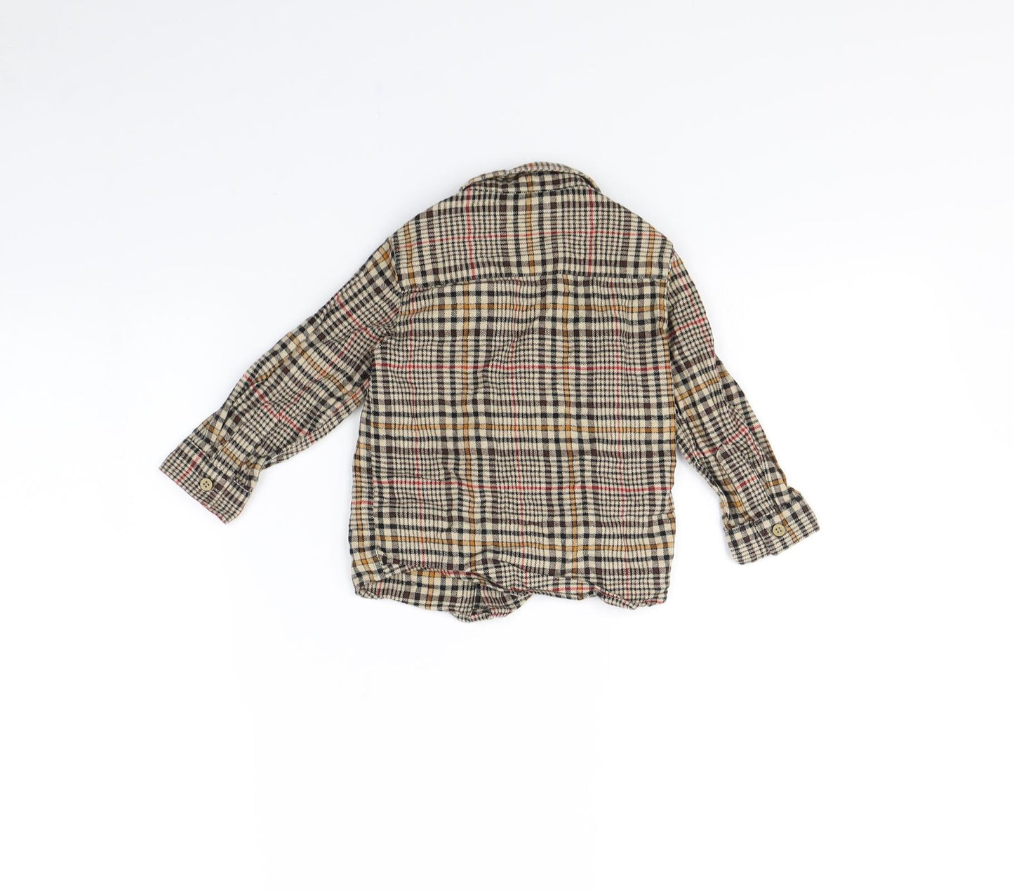 NEXT Baby Brown Check  Basic Button-Up Size 12 Months