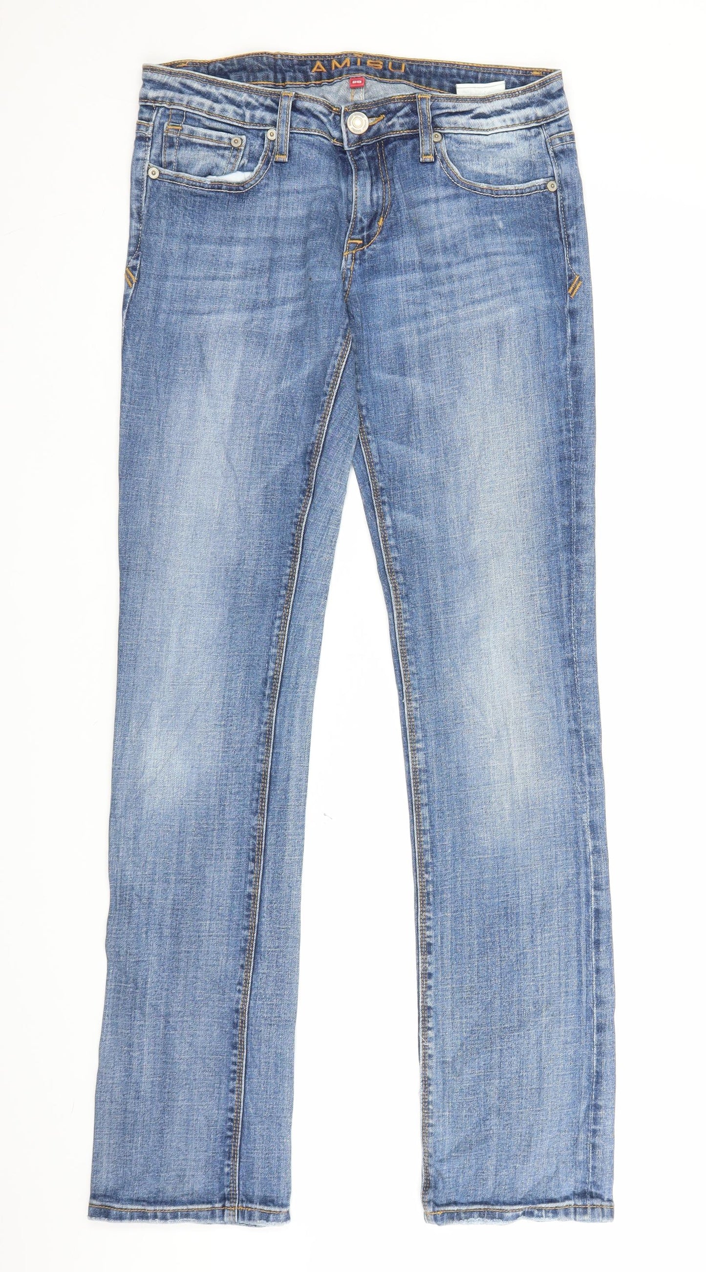 Amisu Womens Blue  Denim Straight Jeans Size 31 in L32 in