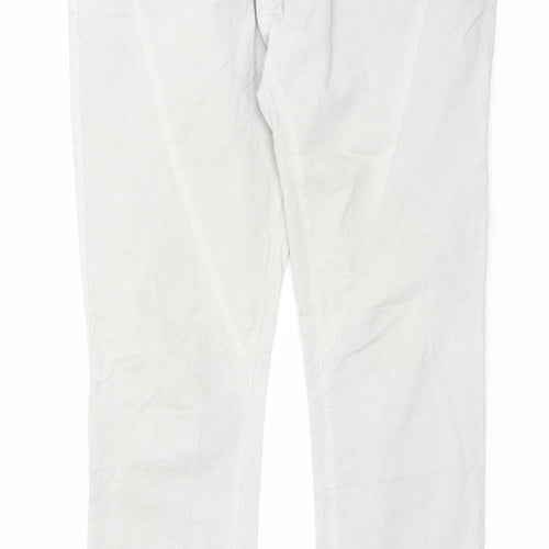 Preworn Womens Grey  Denim Straight Jeans Size S L26 in