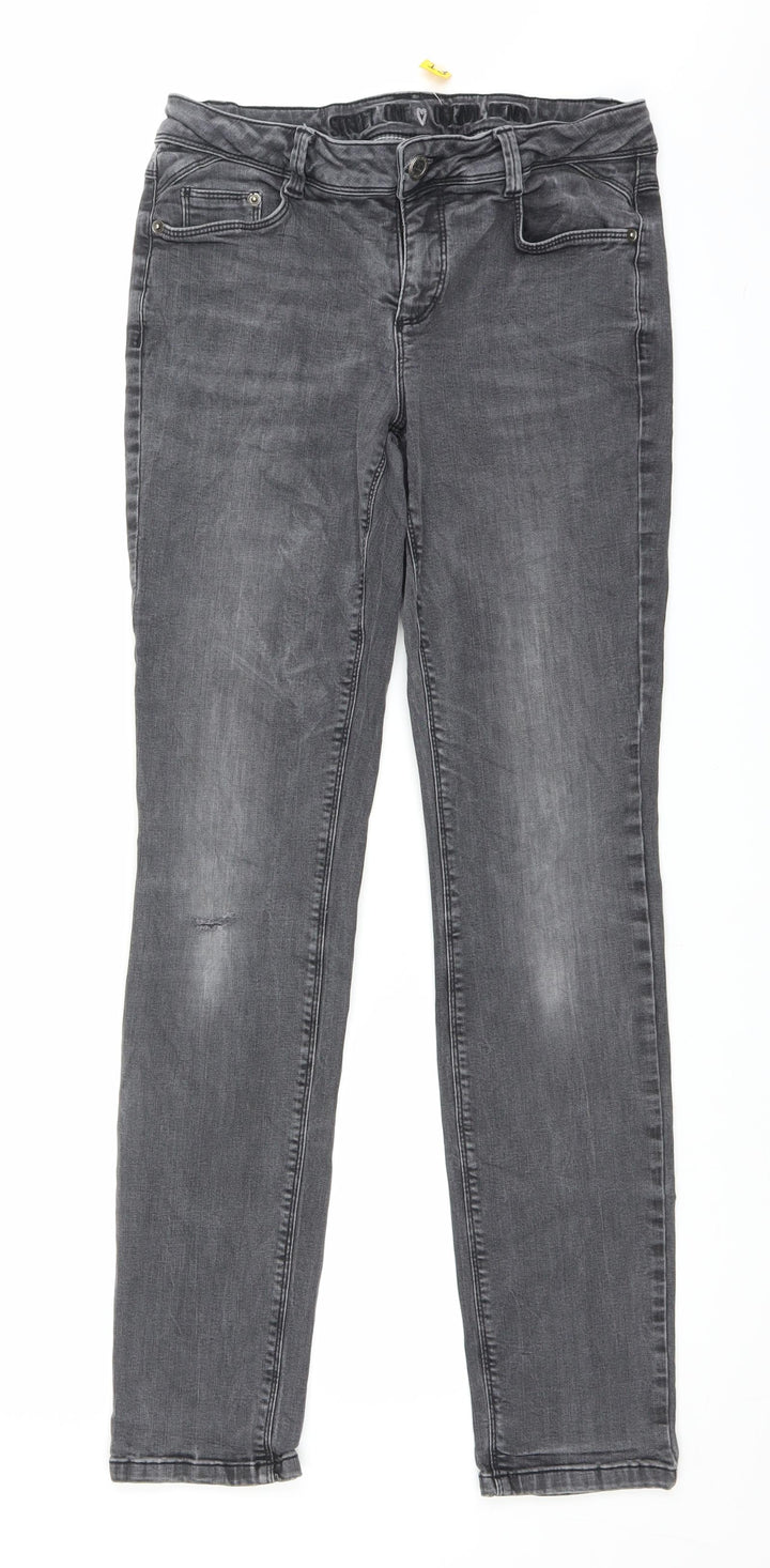Street One Womens Grey  Denim Straight Jeans Size 29 in L30 in