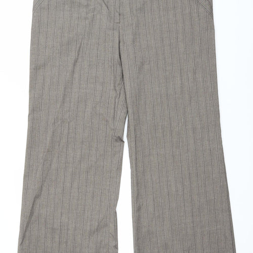 Dorothy Perkins Womens Brown Striped  Trousers  Size 18 L30 in