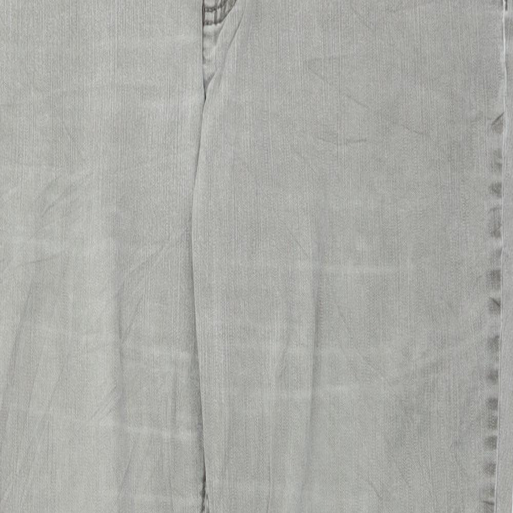 MAC Womens Grey  Denim Straight Jeans Size 37 in L30 in