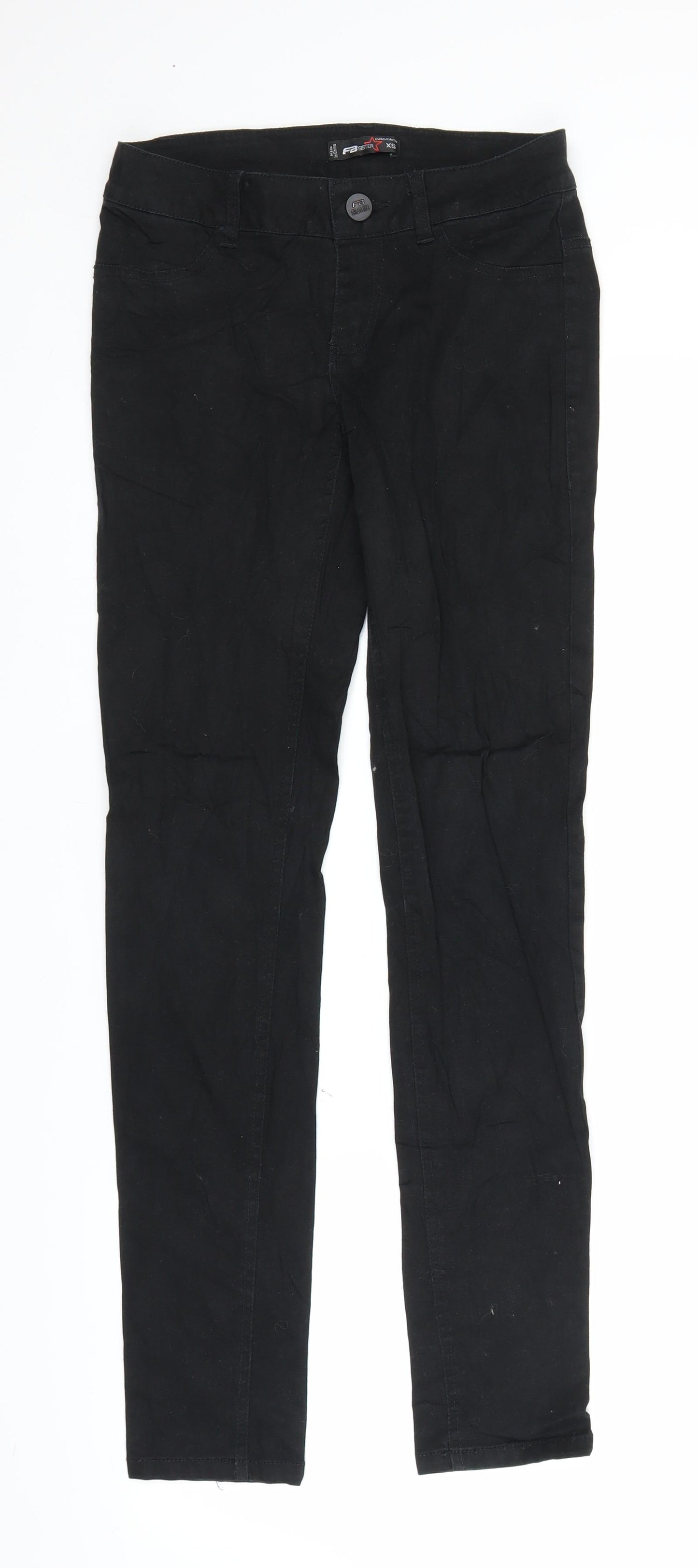 FB Sister Womens Black   Chino Trousers Size XS L30 in