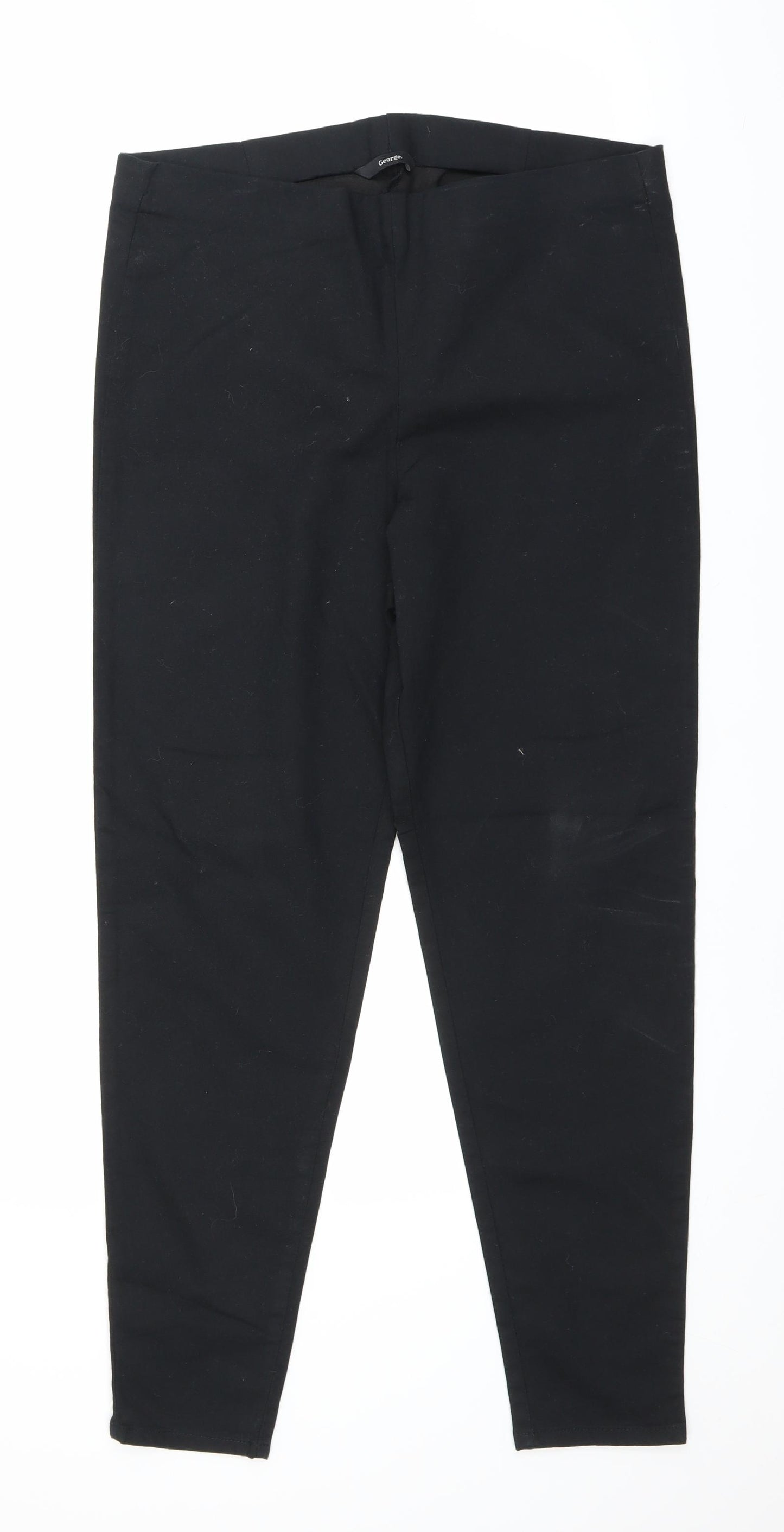 George Womens Black   Trousers  Size 16 L27 in