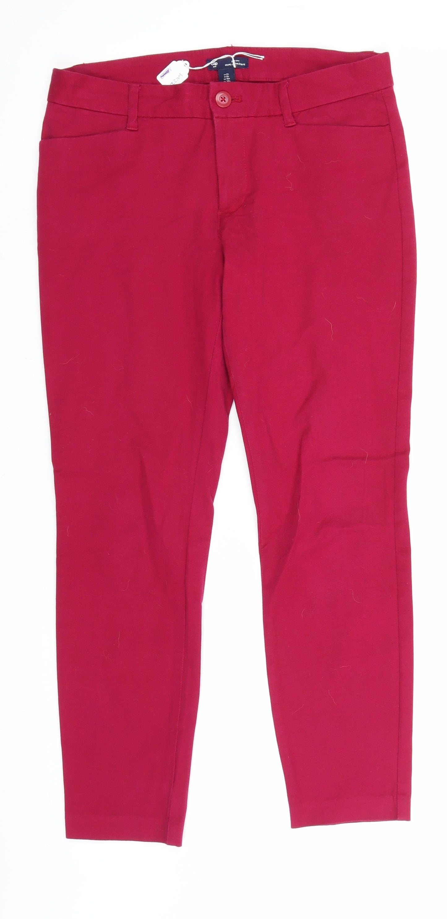 Gap Womens Pink  Denim Straight Jeans Size 10 L24 in