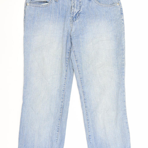 XFN Womens Blue  Denim Straight Jeans Size M L22.5 in