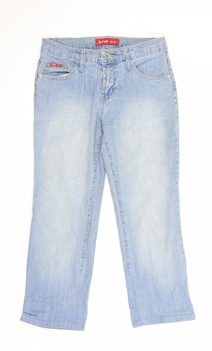 XFN Womens Blue  Denim Straight Jeans Size M L22.5 in