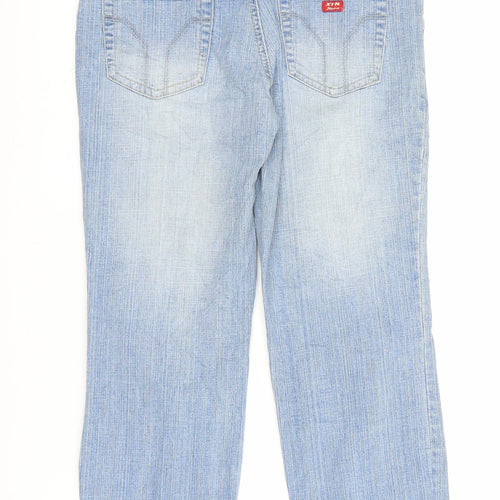 XFN Womens Blue  Denim Straight Jeans Size M L22.5 in