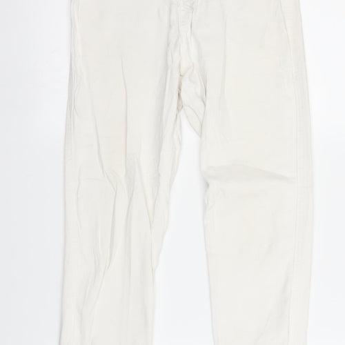 Missguided Womens White  Denim Straight Jeans Size 10 L23 in