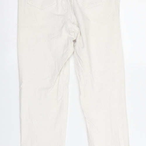 Missguided Womens White  Denim Straight Jeans Size 10 L23 in
