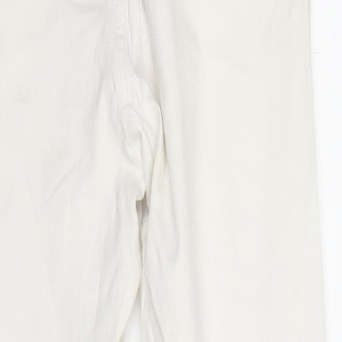 Missguided Womens White  Denim Straight Jeans Size 10 L23 in