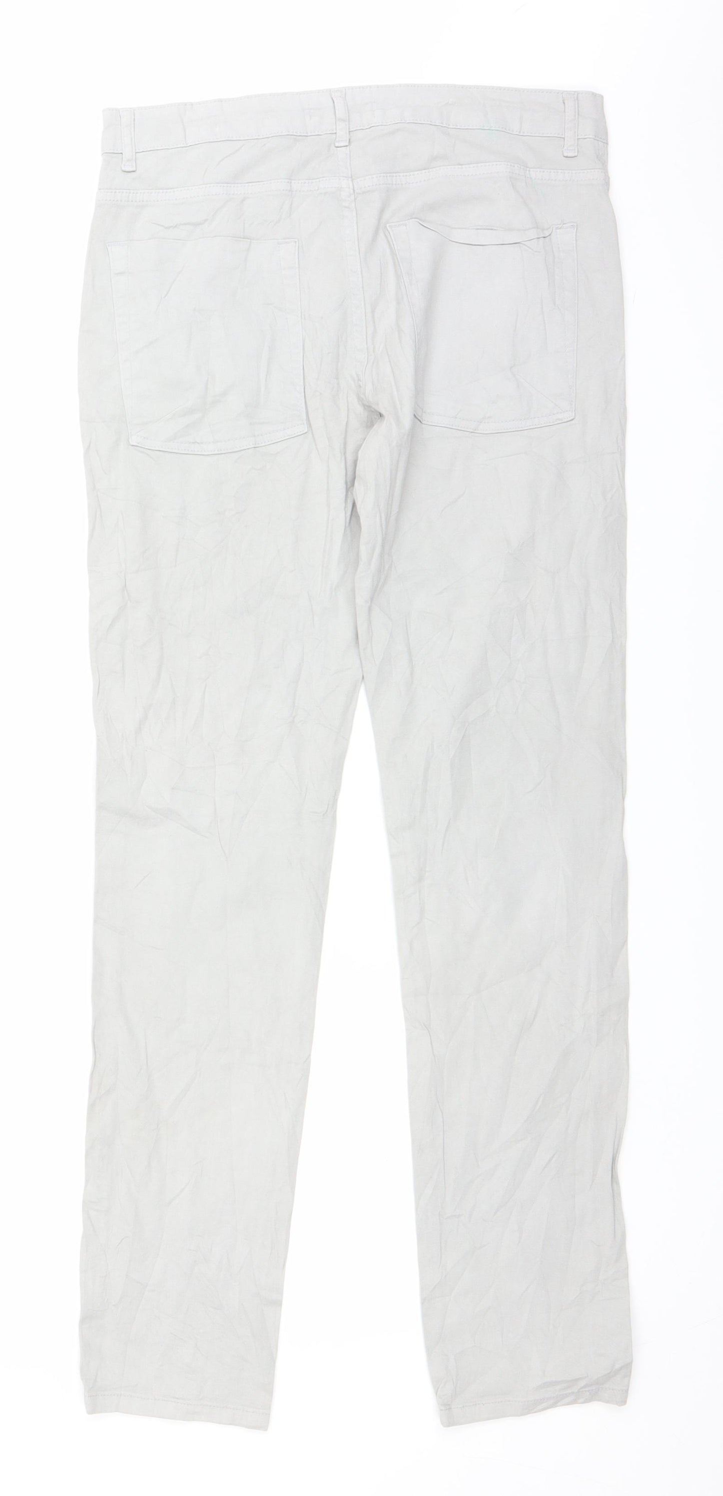 Bershka Womens Grey   Chino Trousers Size 12 L29 in