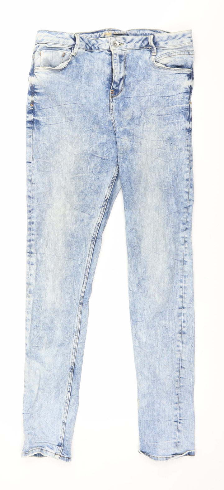 Denim & Co. Womens Blue Denim Skinny Jeans Size 12 L29 in