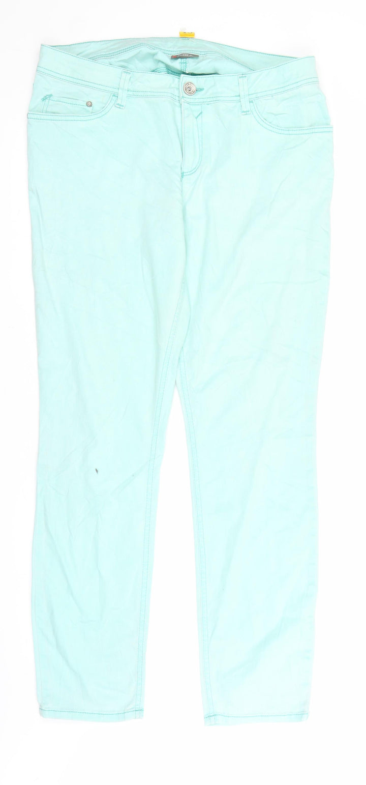 Street One Womens Green Denim Straight Jeans Size 34 in L29 in
