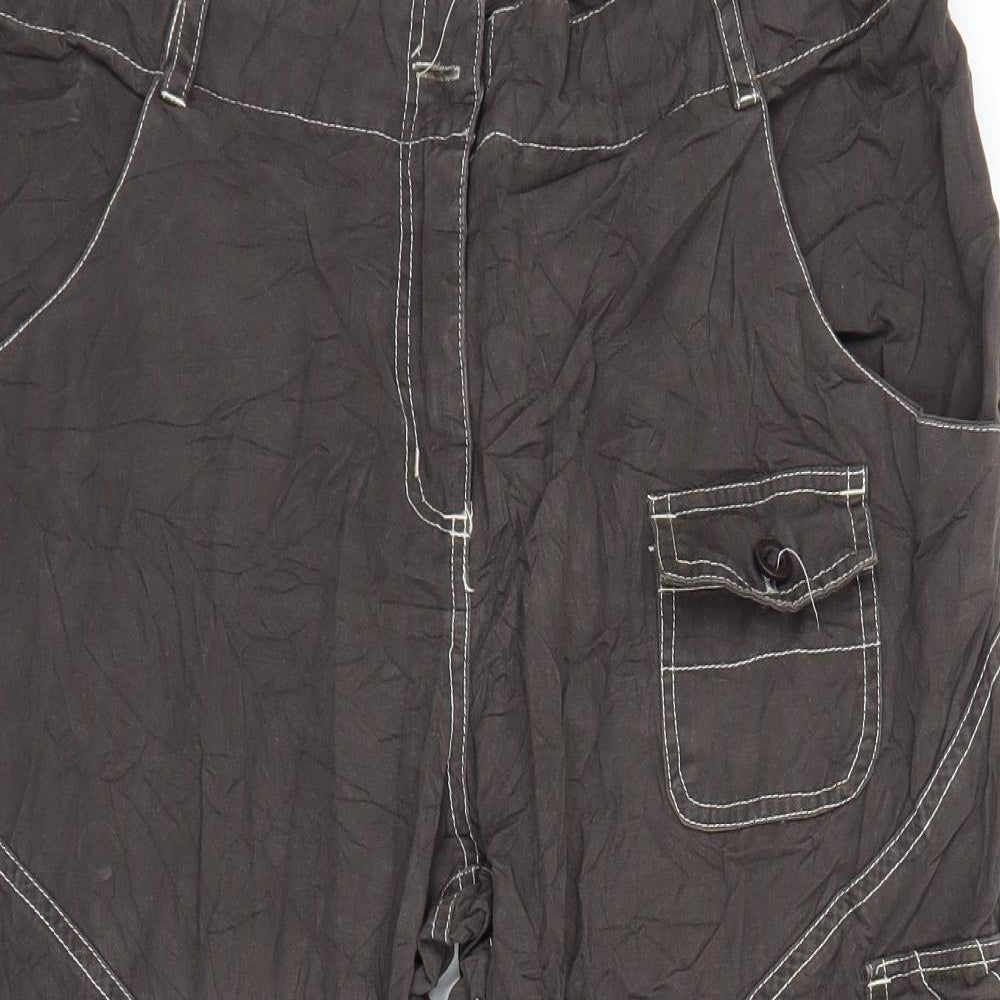 Zhenzi Womens Brown   Cargo Trousers Size 18 L21 in