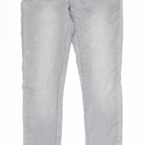 Denim & Co. Womens Grey  Denim Skinny Jeans Size 8 L29 in