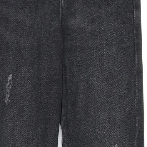 River Island Womens Black  Denim Straight Jeans Size 8 L22 in