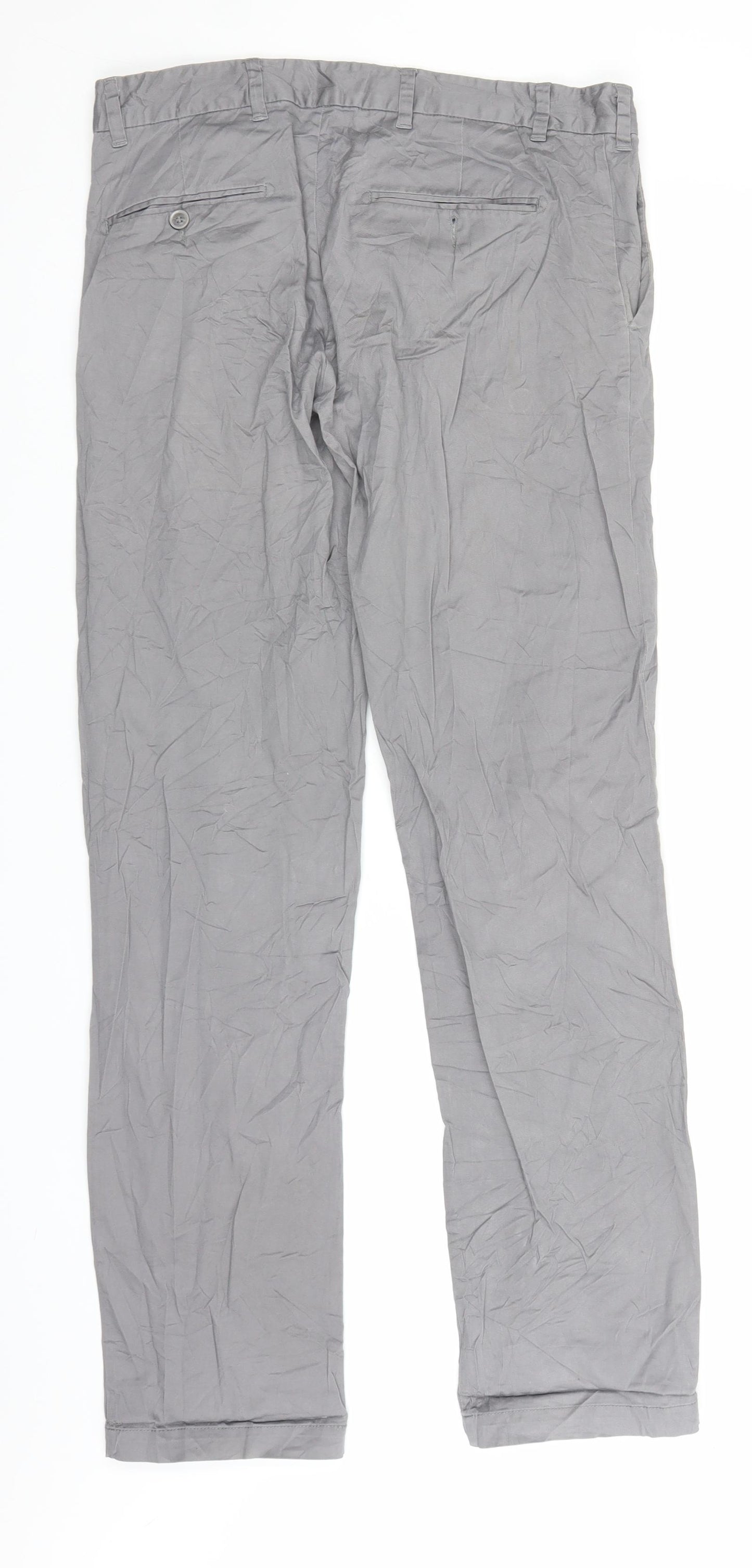 Oodji Womens Grey   Chino Trousers Size 14 L31 in