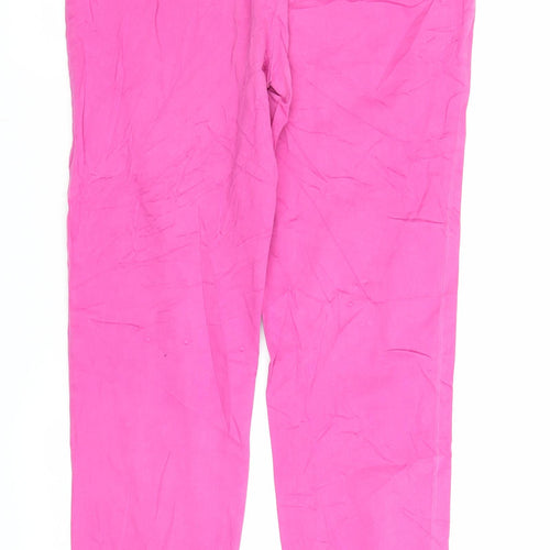 Simple Womens Pink   Chino Trousers Size 8 L25 in