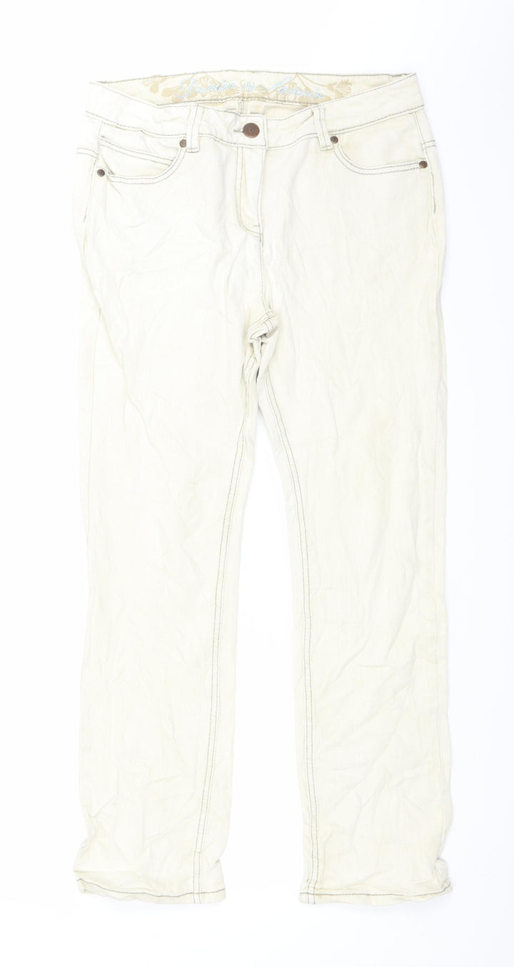 saviour Womens Beige Denim Straight Jeans Size 33 in L27 in