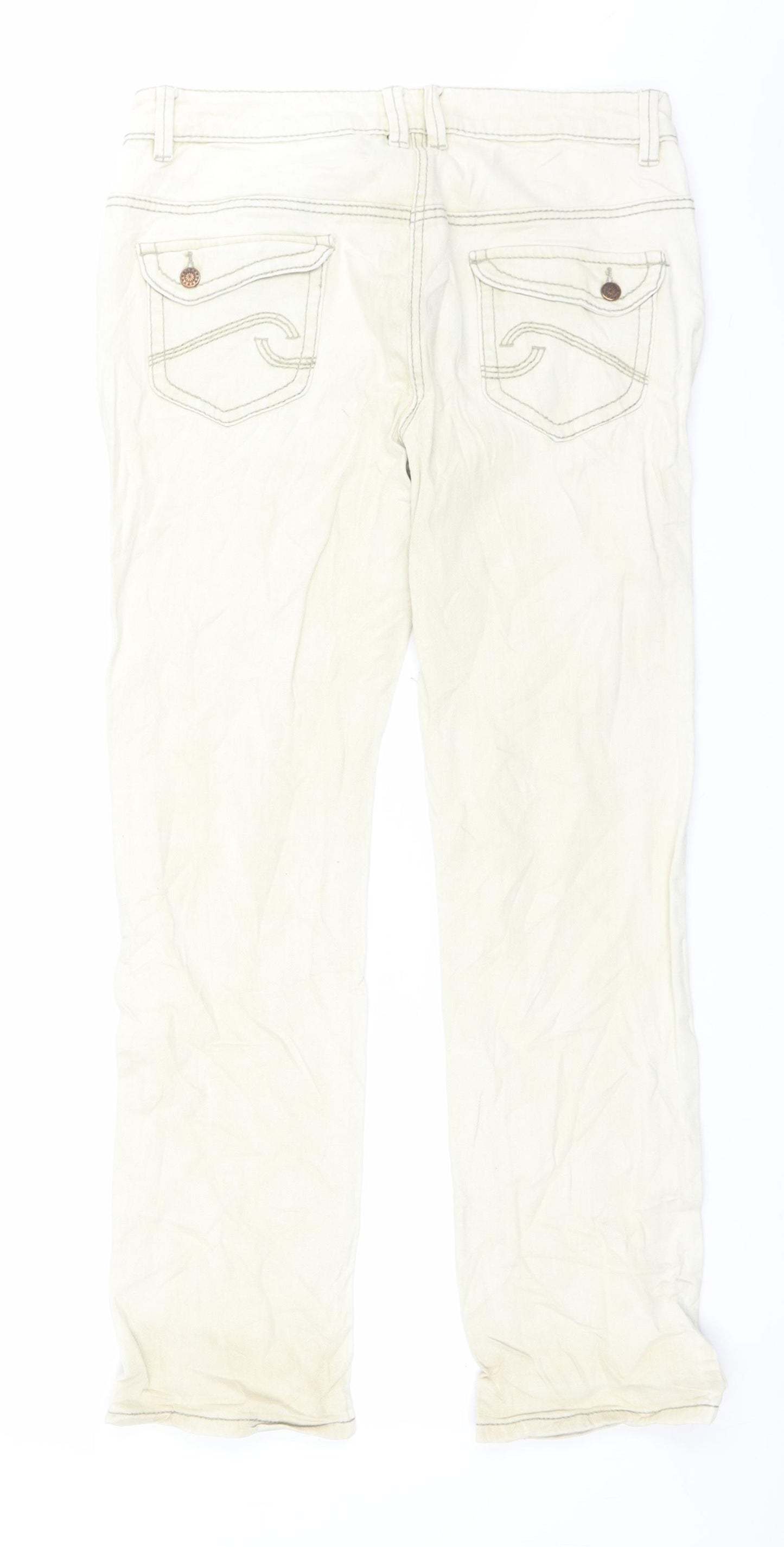 saviour Womens Beige  Denim Straight Jeans Size 33 in L27 in