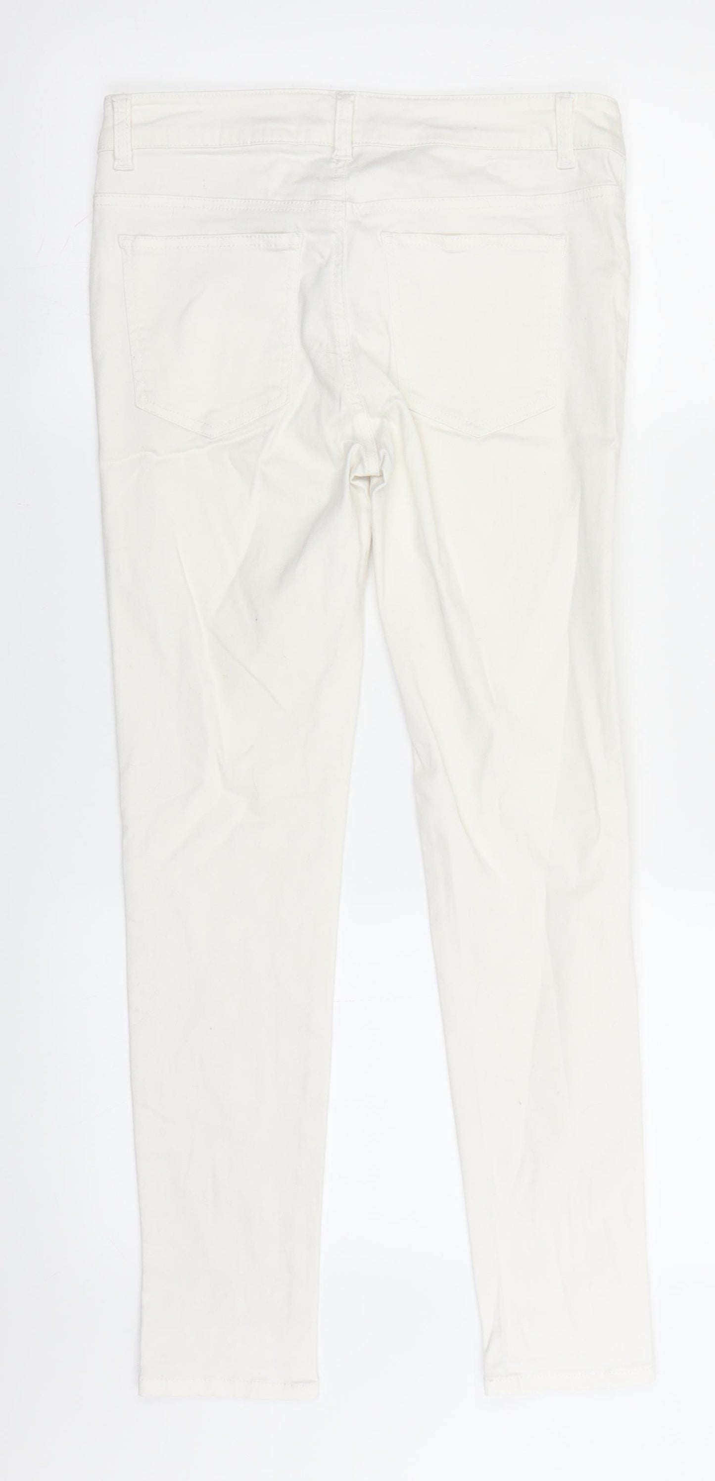 BikBok Womens White  Denim Straight Jeans Size M L26 in