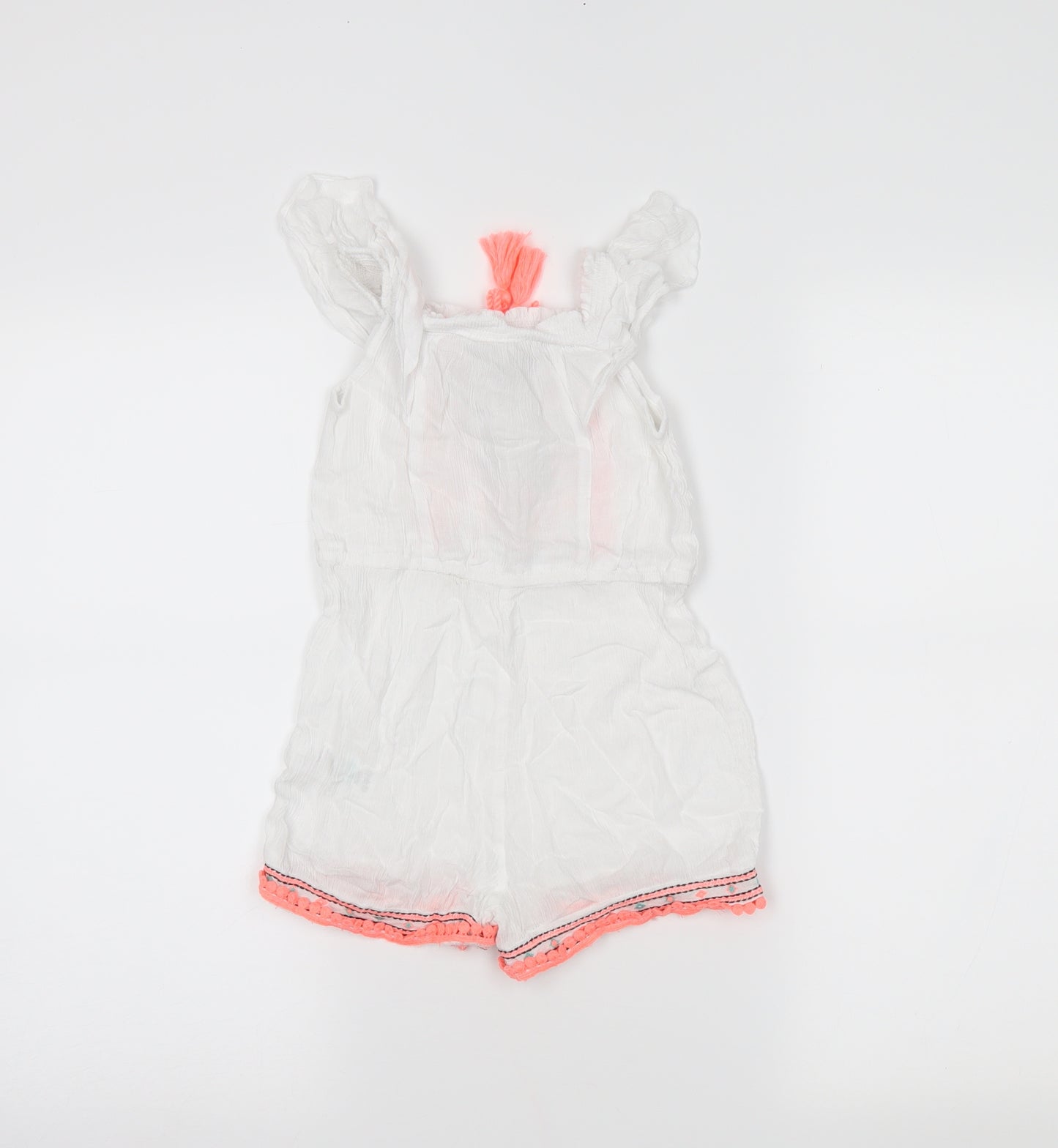 I love girls wear Girls White Fair Isle  Playsuit One-Piece Size 6 Years