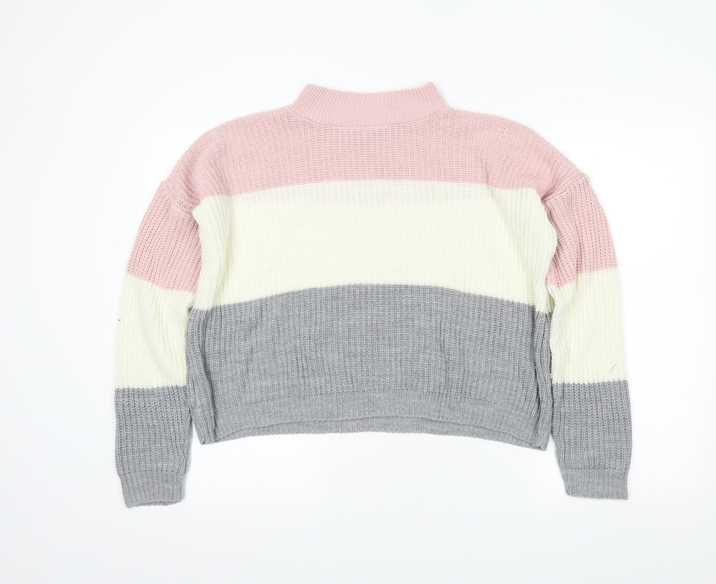 Select Womens Grey Striped  Pullover Jumper Size 8