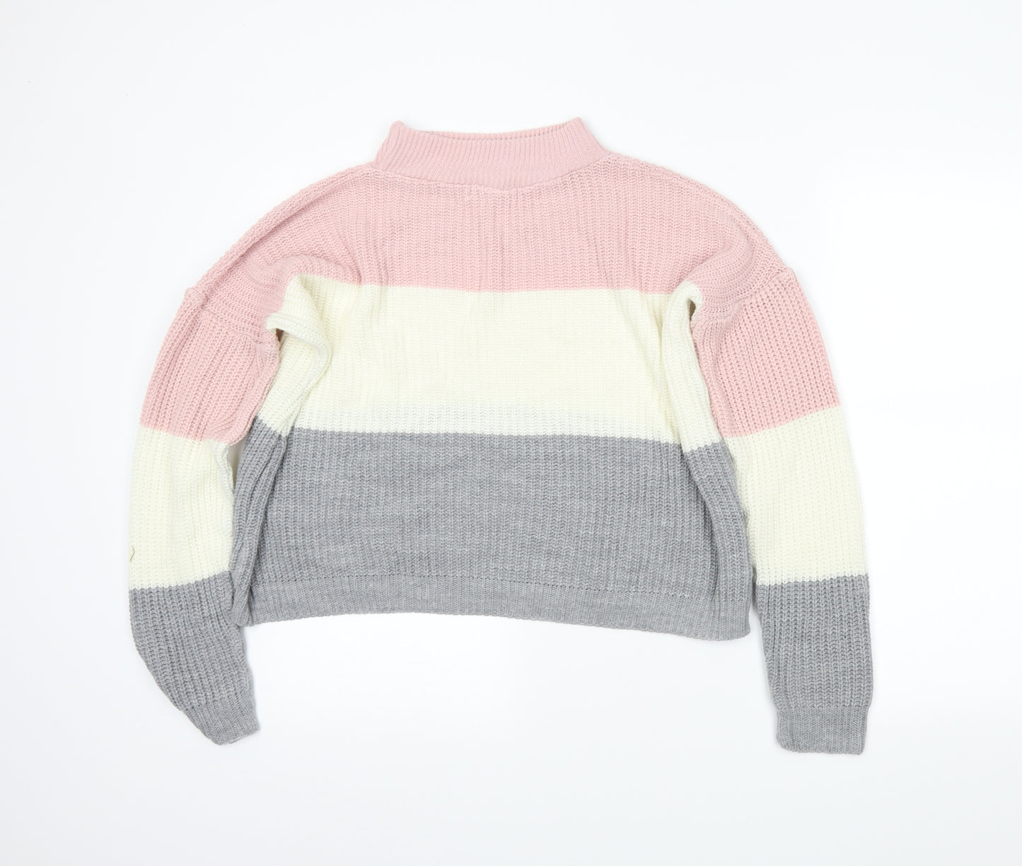 Select Womens Grey Striped  Pullover Jumper Size 8