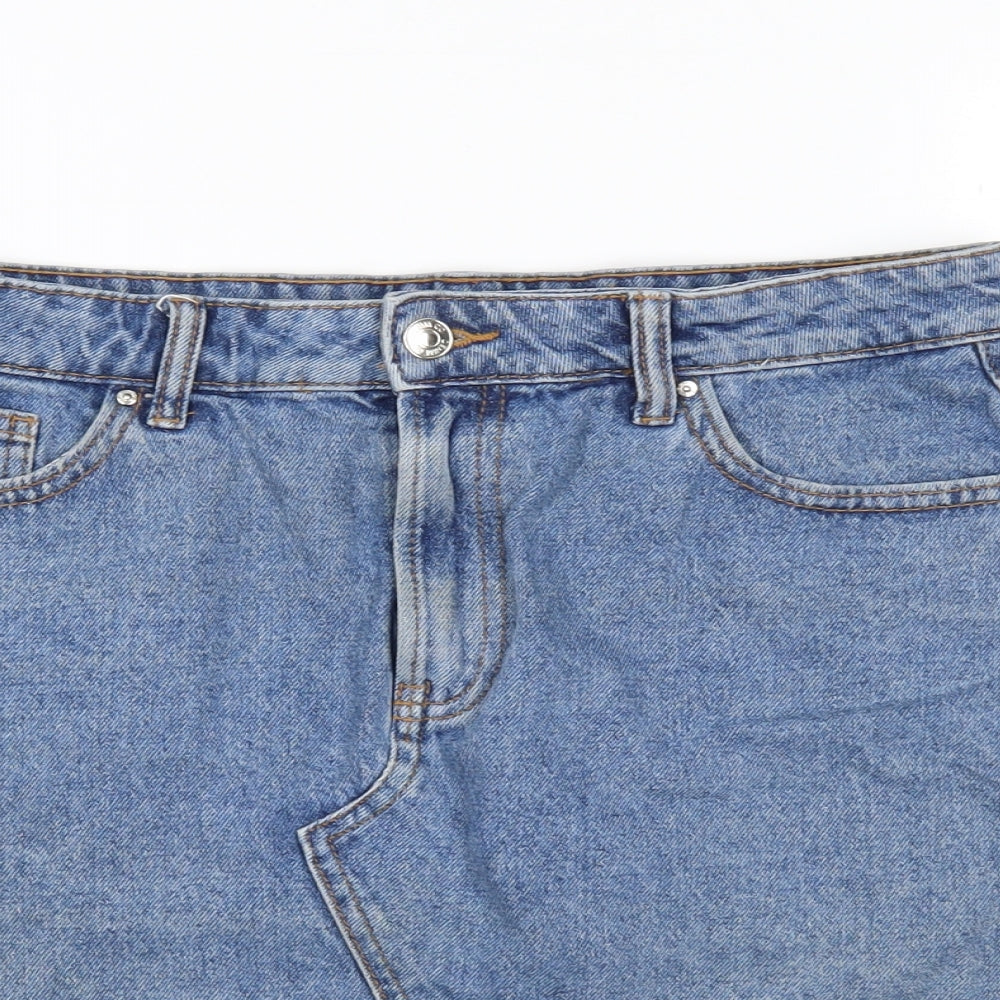DenimCo Womens Blue  Denim Straight & Pencil Skirt Size 12