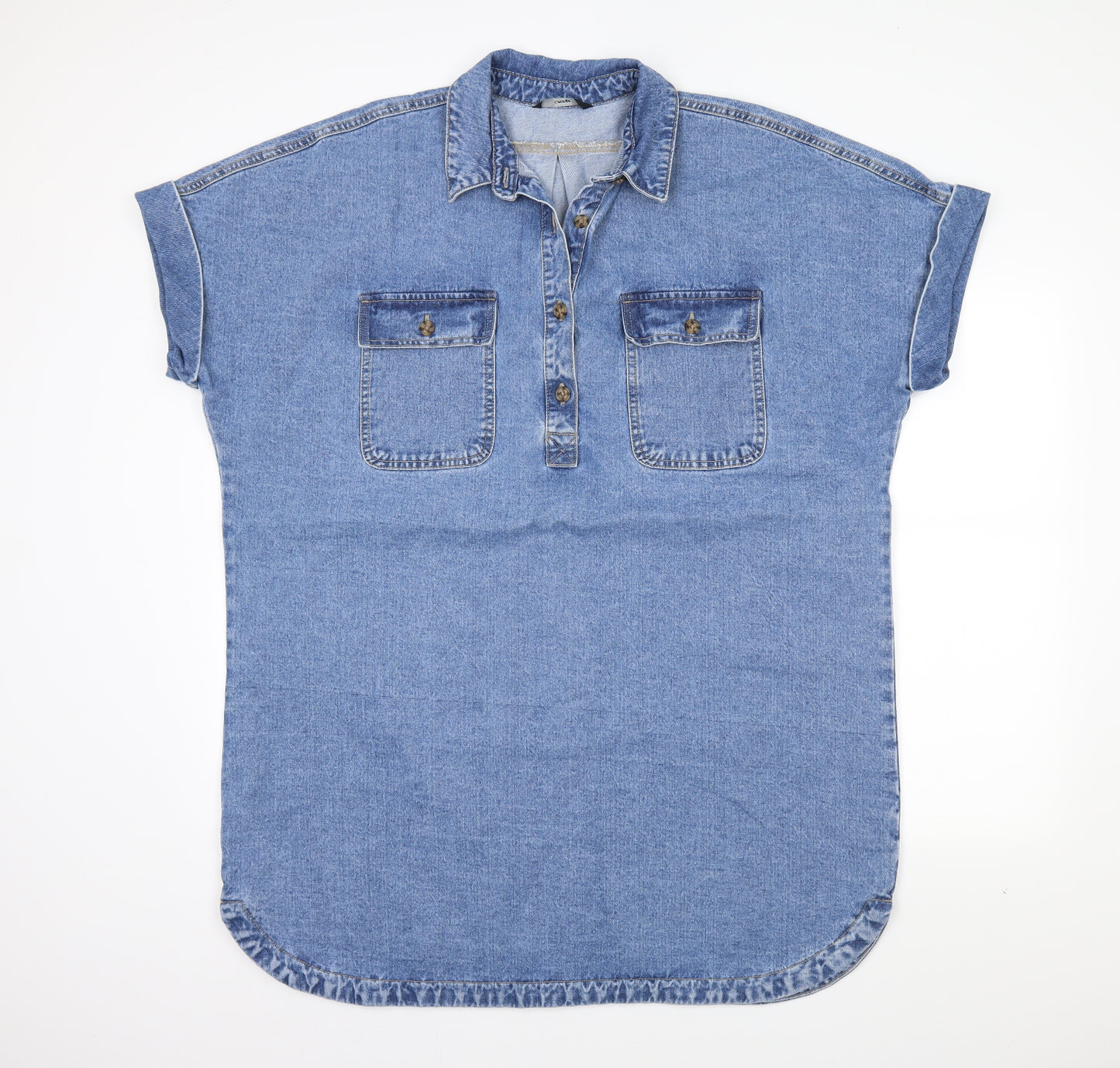 George Womens Blue  Denim Basic Blouse Size 18