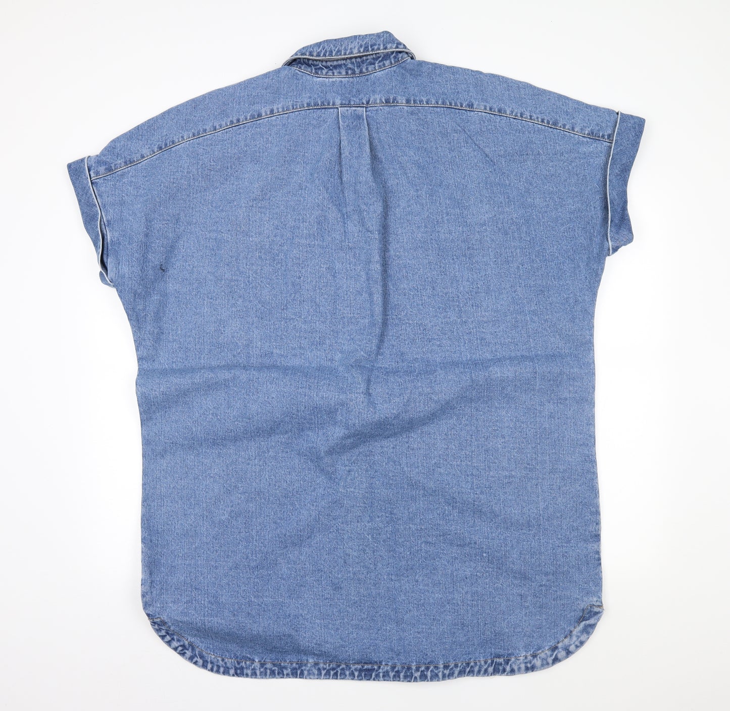 George Womens Blue  Denim Basic Blouse Size 18