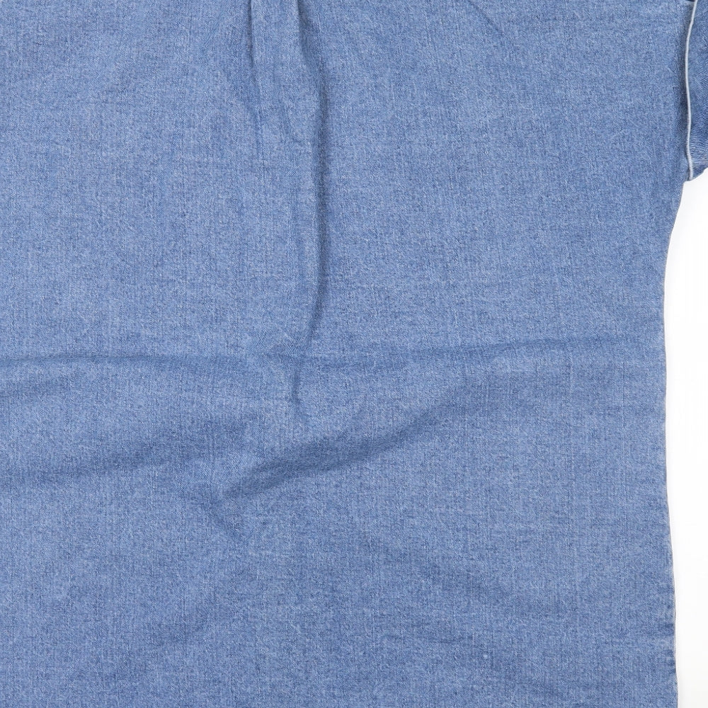 George Womens Blue  Denim Basic Blouse Size 18
